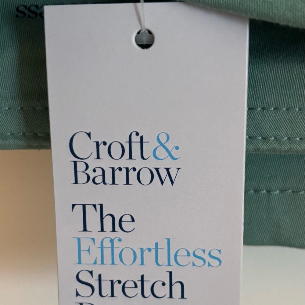 Croft & Barrow Straight Mid Rise Pants 16 Regular Color Spring Teal - Picture 4 of 10
